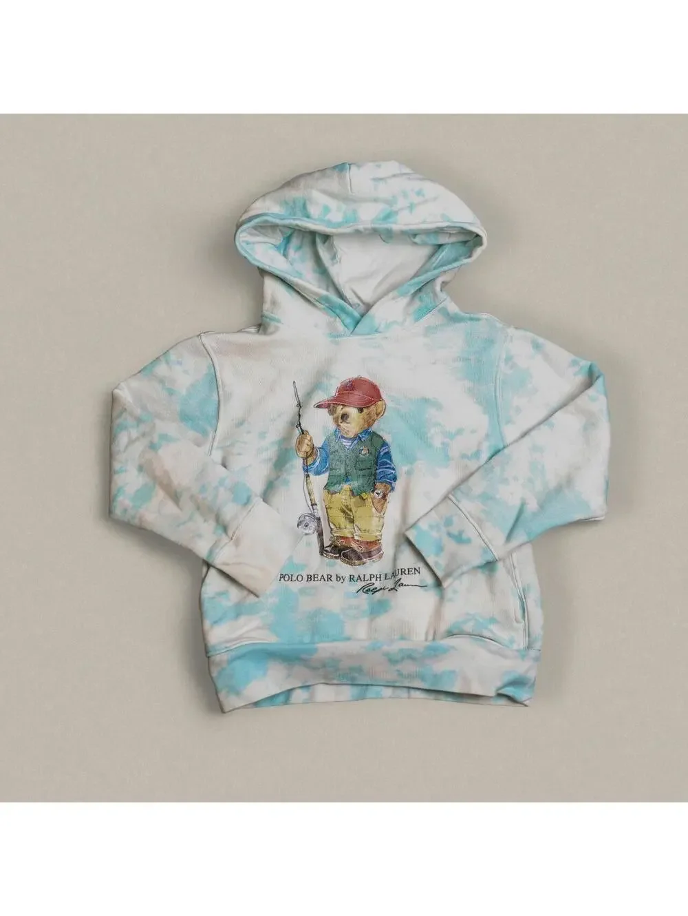 Ralph Lauren Polo Bear Fishing Tie-Dye Hoodie